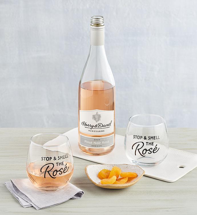 "Stop and Smell the Rosé" Wine Gift